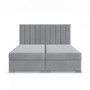 Čalúnená posteľ AGEN 140x200 cm s pružinovým matracom Sivá III - galéria #1
