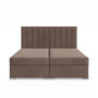 Čalúnená posteľ AGEN 180x200 cm s pružinovým matracom Hnedá - galéria #1