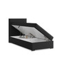 Čalúnená posteľ ZONZA 90x200 cm s pružinovým matracom Čierna - galéria #2