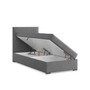Čalúnená posteľ ZONZA 90x200 cm s pružinovým matracom Sivá - galéria #2