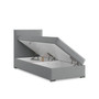 Čalúnená posteľ ZONZA 90x200 cm s pružinovým matracom Sivá I - galéria #2