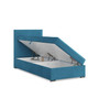 Čalúnená posteľ ZONZA 90x200 cm s pružinovým matracom Modrá - galéria #2