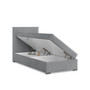 Čalúnená posteľ ZONZA 90x200 cm s pružinovým matracom Sivá III - galéria #2