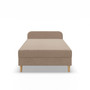 Čalúnená posteľ CASPE s čelom 80x200 cm s pružinovým matracom Béžová - galéria #1