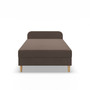 Čalúnená posteľ CASPE s čelom 80x200 cm s pružinovým matracom Hnedá - galéria #1