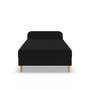 Čalúnená posteľ CASPE s čelom 120x200 cm s pružinovým matracom Čierna - galéria #1