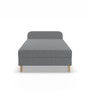 Čalúnená posteľ CASPE s čelom 120x200 cm s pružinovým matracom Sivá I - galéria #1