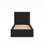 Čalúnená posteľ PAOLA 90x200 cm s roštom Čierna - galéria #1