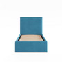 Čalúnená posteľ PAOLA 90x200 cm s roštom Modrá - galéria #1