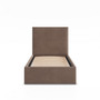 Čalúnená posteľ PAOLA 90x200 cm s roštom Hnedá - galéria #1