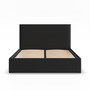 Čalúnená posteľ PAOLA 140x200 cm s roštom Čierna - galéria #1