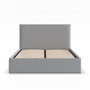 Čalúnená posteľ PAOLA 160x200 cm s roštom Sivá I - galéria #1