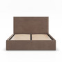 Čalúnená posteľ PAOLA 180x200 cm s roštom Hnedá - galéria #1
