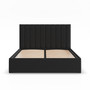 Čalúnená posteľ POLLA 140x200 cm s roštom Čierna - galéria #1