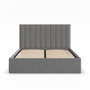 Čalúnená posteľ POLLA 160x200 cm s roštom Sivá - galéria #1
