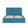 Čalúnená posteľ POLLA 180x200 cm s roštom Modrá - galéria #1