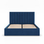 Čalúnená posteľ POLLA 180x200 cm s roštom Modrá I - galéria #1