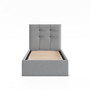 Čalúnená posteľ SORIA 90x200 cm s roštom Sivá I - galéria #1