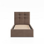 Čalúnená posteľ SORIA 90x200 cm s roštom Hnedá - galéria #1