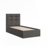 Čalúnená posteľ SORIA 90x200 cm s roštom Sivá II