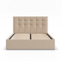 Čalúnená posteľ SORIA 140x200 cm s roštom Krémová - galéria #1