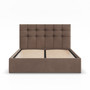 Čalúnená posteľ SORIA 160x200 cm s roštom Hnedá - galéria #1