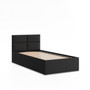 Čalúnená posteľ BORGO 90x200 cm s roštom Čierna