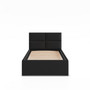 Čalúnená posteľ BORGO 90x200 cm s roštom Čierna - galéria #1