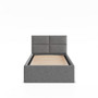 Čalúnená posteľ BORGO 90x200 cm s roštom Sivá - galéria #1