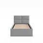 Čalúnená posteľ BORGO 90x200 cm s roštom Sivá I - galéria #1