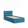 Čalúnená posteľ BORGO 90x200 cm s roštom Modrá