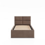 Čalúnená posteľ BORGO 90x200 cm s roštom Hnedá - galéria #1