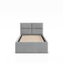 Čalúnená posteľ BORGO 90x200 cm s roštom Sivá III - galéria #1