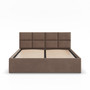 Čalúnená posteľ BORGO 140x200 cm s roštom Hnedá - galéria #1