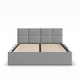 Čalúnená posteľ BORGO 160x200 cm s roštom Sivá I - galéria #1