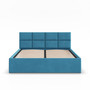 Čalúnená posteľ BORGO 160x200 cm s roštom Modrá - galéria #1
