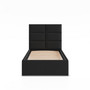 Čalúnená posteľ YORK 90x200 cm s roštom Čierna - galéria #1