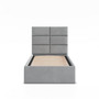 Čalúnená posteľ YORK 90x200 cm s roštom Sivá III - galéria #1