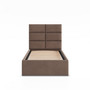 Čalúnená posteľ YORK 90x200 cm s roštom Hnedá - galéria #1