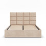Čalúnená posteľ YORK 160x200 cm s roštom Béžová - galéria #1