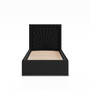 Čalúnená posteľ VASTO 90x200 cm s roštom Čierna - galéria #1