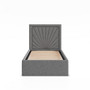 Čalúnená posteľ VASTO 90x200 cm s roštom Sivá - galéria #1