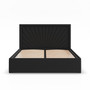 Čalúnená posteľ VASTO 140x200 cm s roštom Čierna - galéria #1