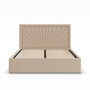 Čalúnená posteľ VASTO 160x200 cm s roštom Krémová - galéria #1