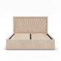 Čalúnená posteľ VASTO 160x200 cm s roštom Béžová - galéria #1