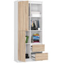 Regál R 80 cm CLP R11 biela/dub sonoma - galéria #1
