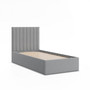Čalúnená posteľ POLLA 90x200 cm s roštom Sivá I