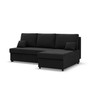 Rohová rozkladacia sedacia súprava DELI Čierna - galéria #1