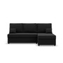 Rohová rozkladacia sedacia súprava DELI Čierna - galéria #3