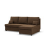 Rohová rozkladacia sedacia súprava DELI Hnedá - galéria #1